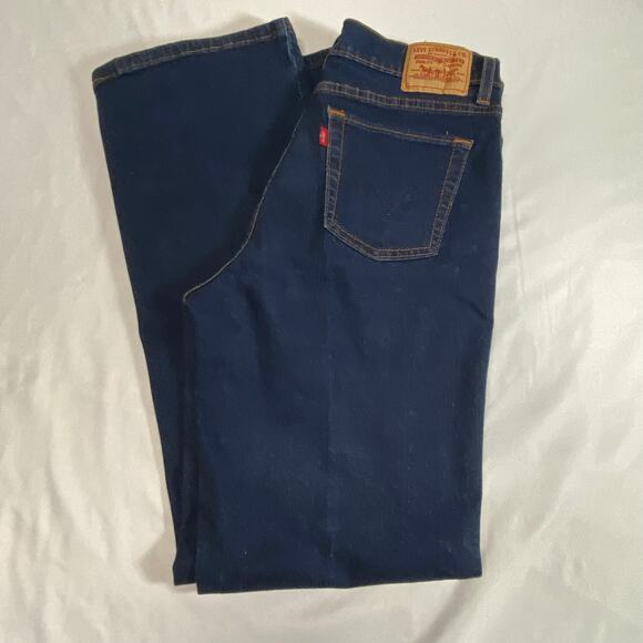 Levi’s 512 Perfectly Slimming Womens Jeans Bootcut Stretch Size 12M Dark Wash - Picture 3 of 14